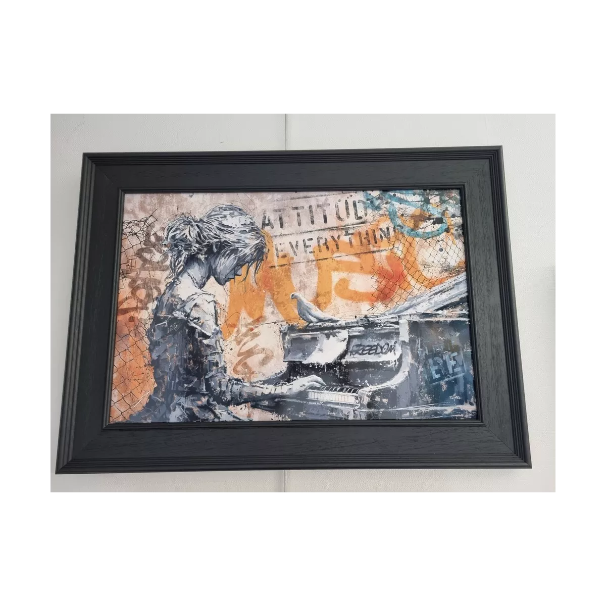 Tableau Romaric, La fille au Piano