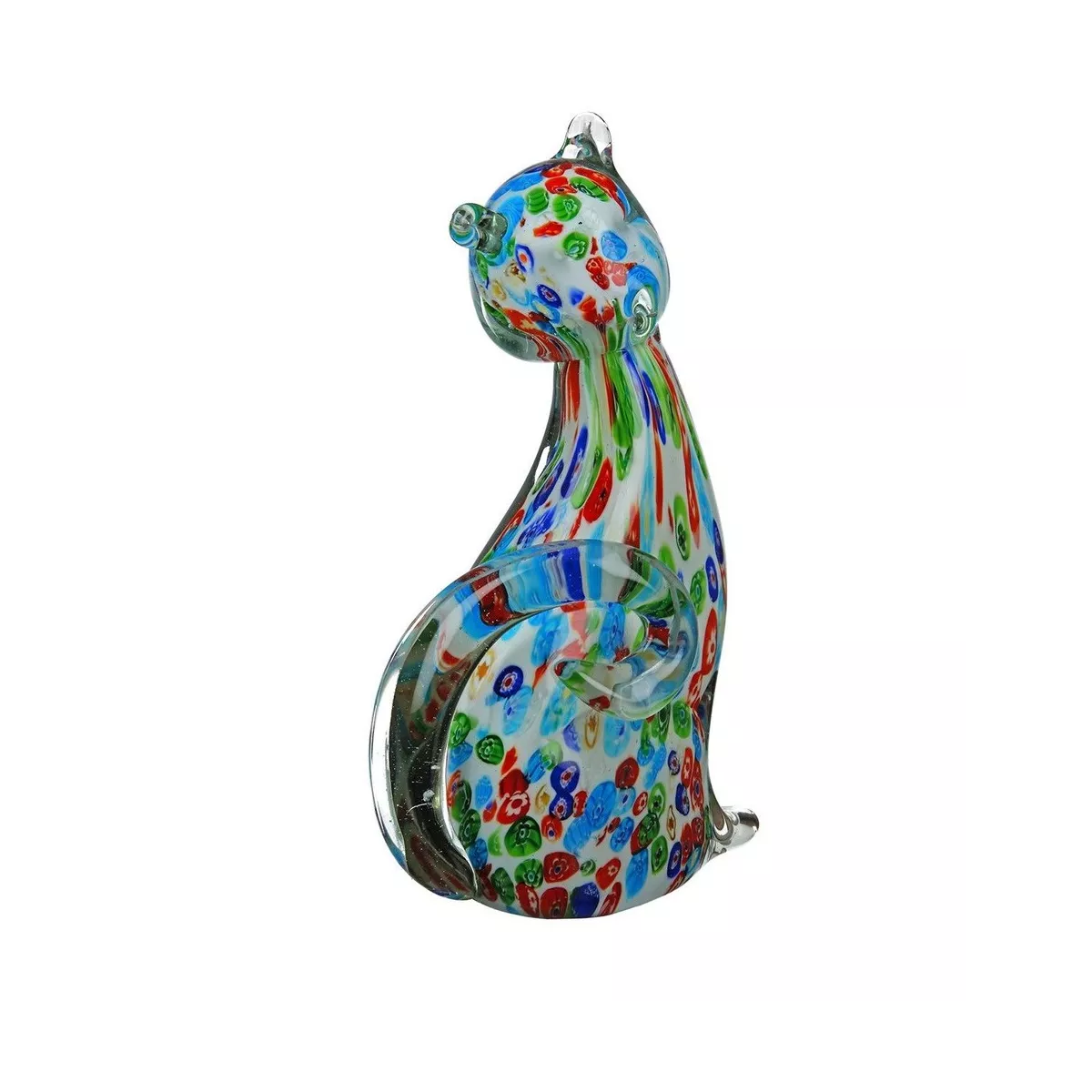 Chat Candy en pate de verre H.24cm