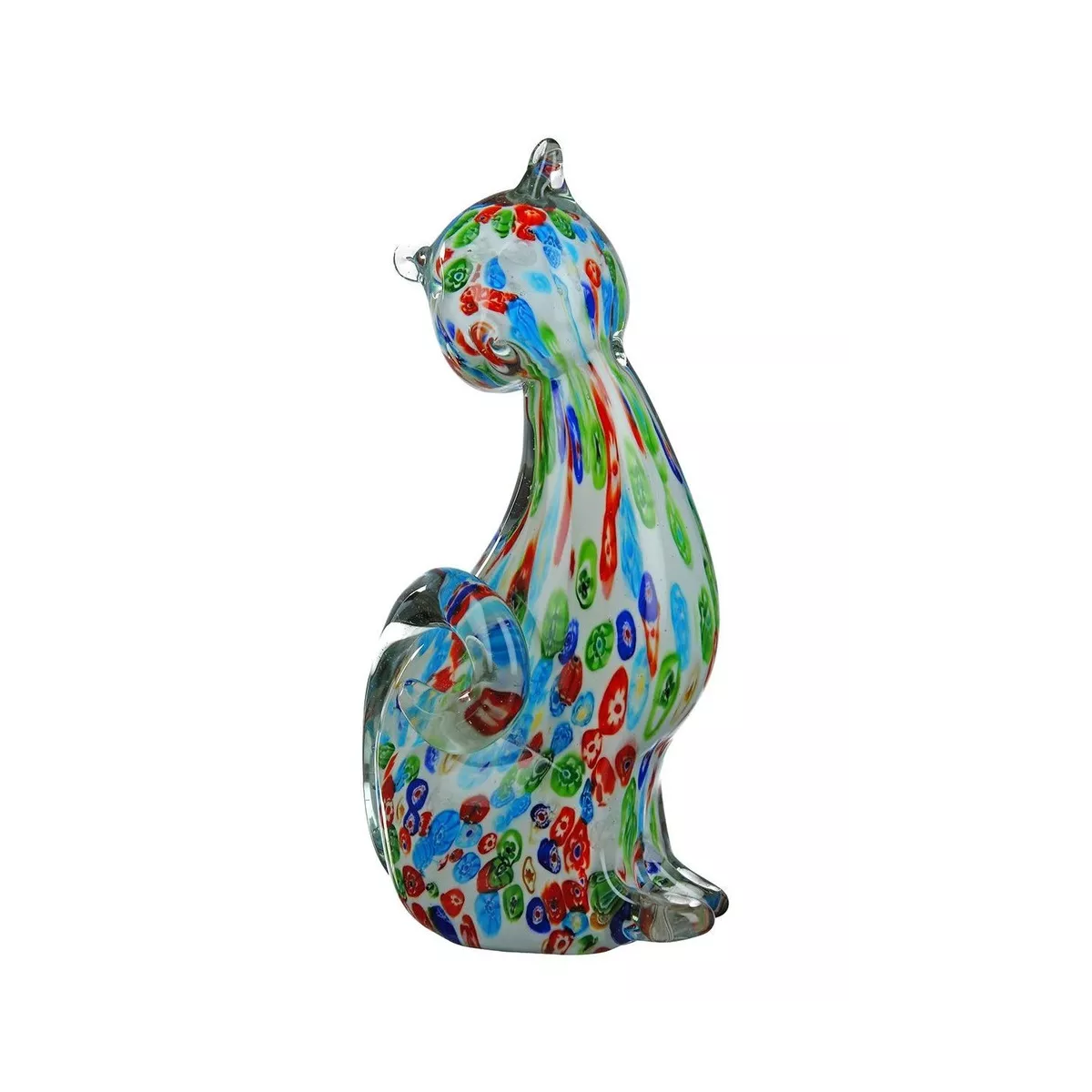 Chat Candy en pate de verre H.24cm