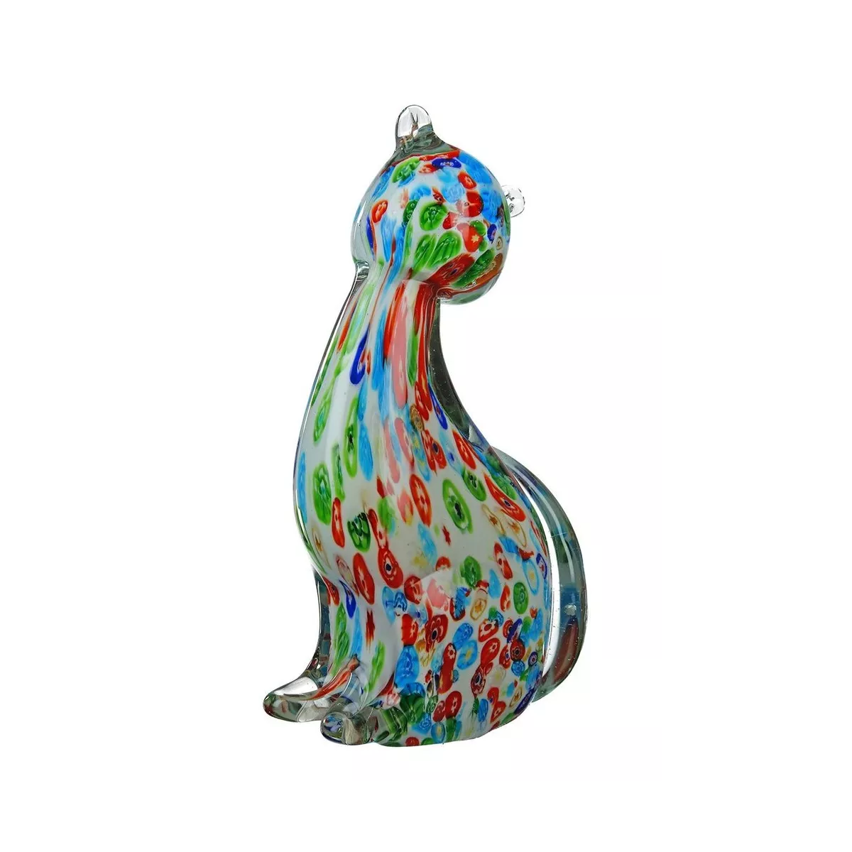 Chat Candy en pate de verre H.24cm