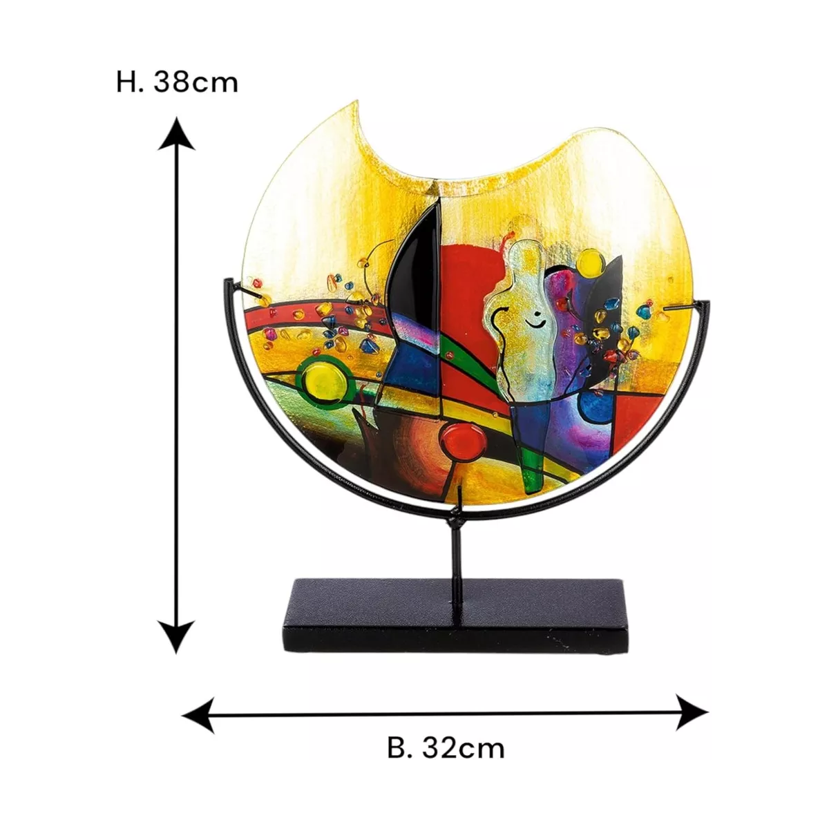 Vase Silhouette Pâte de verre H.38 cm