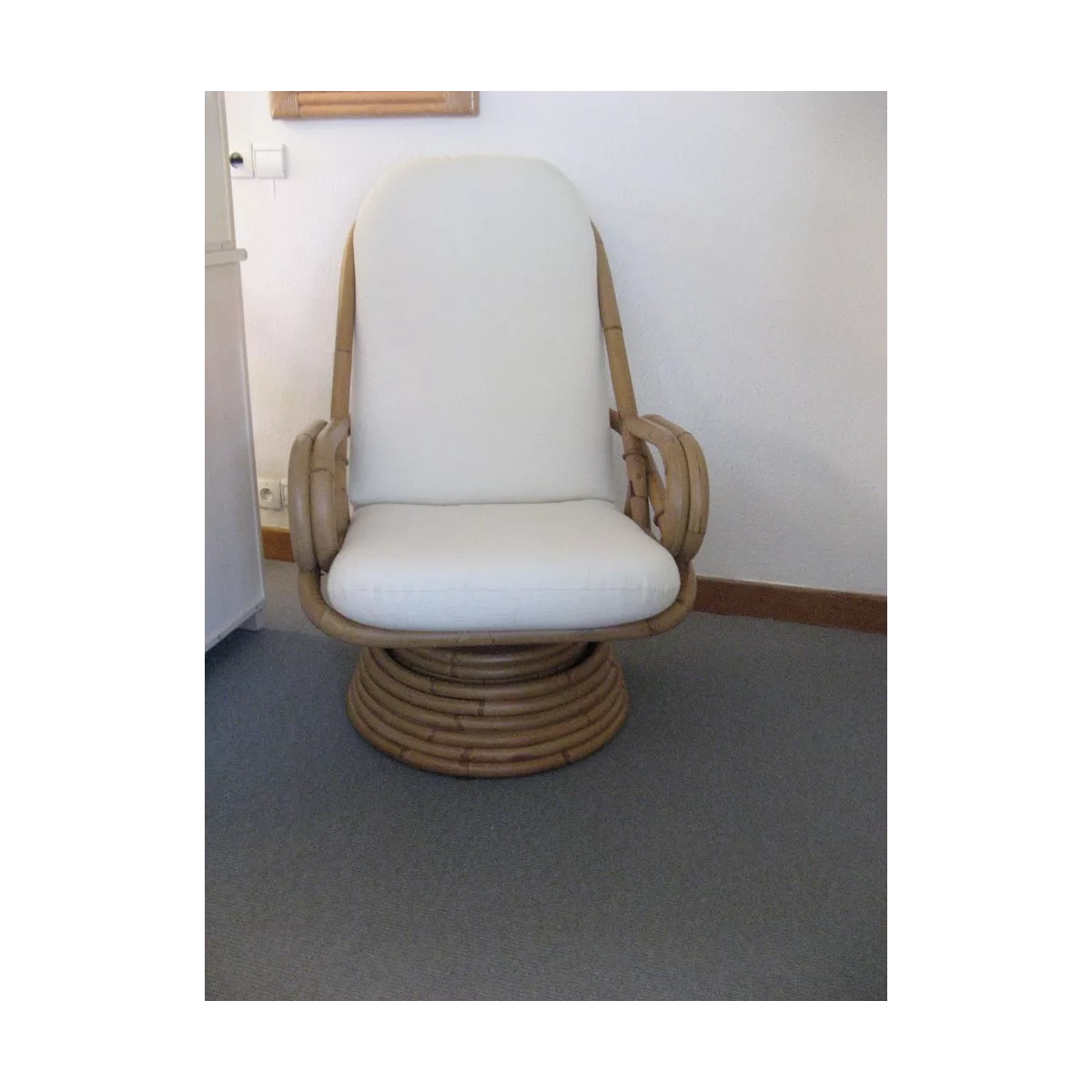 Fauteuil  relax Pivotant Naturel Vintage