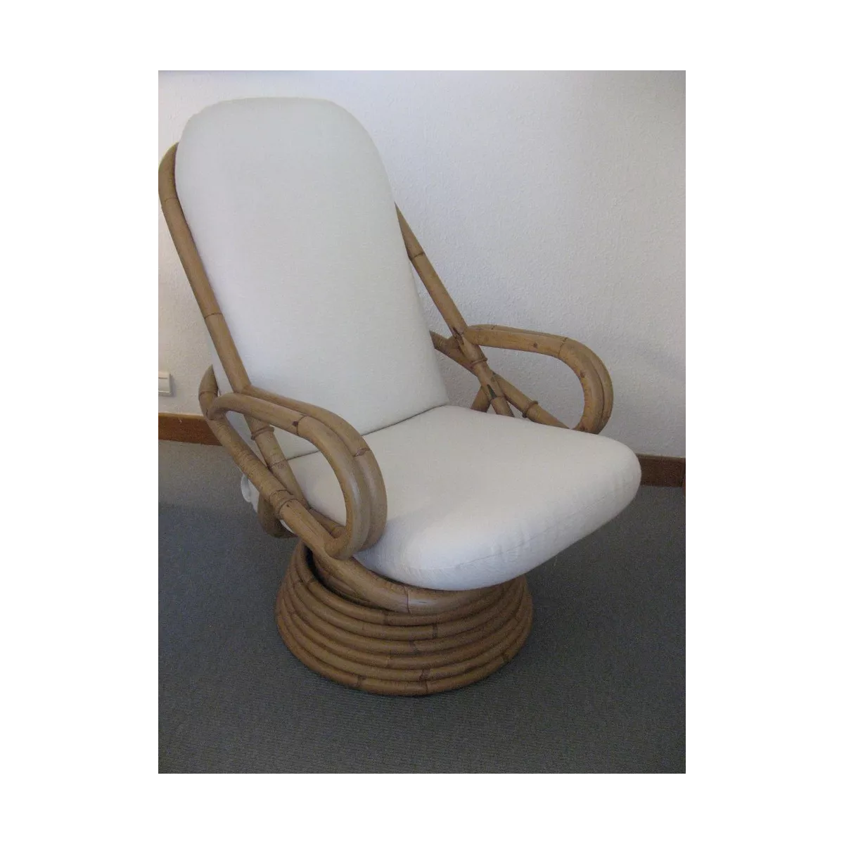 Fauteuil  relax Pivotant Naturel Vintage
