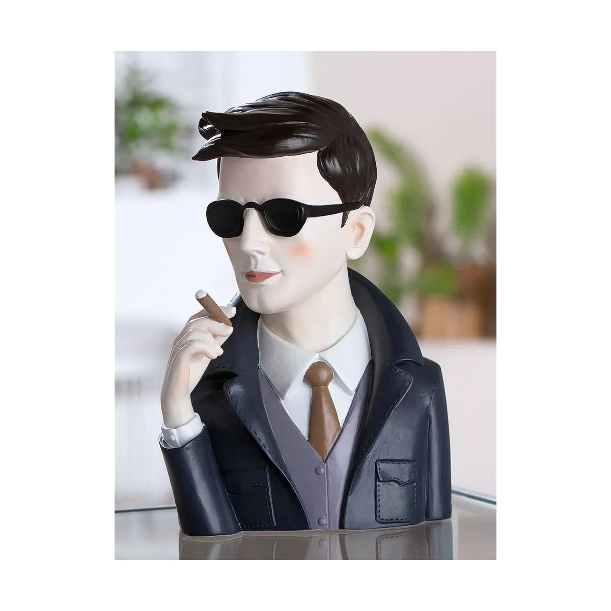 Figurine Gentleman au cigare H.25cm