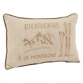 Coussin Bienvenue à la Montagne 40x27