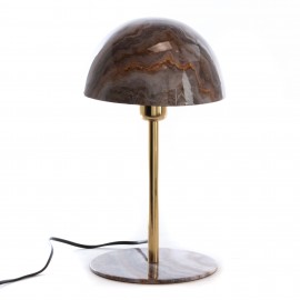 Lampe Champignon Marbre Marron h36