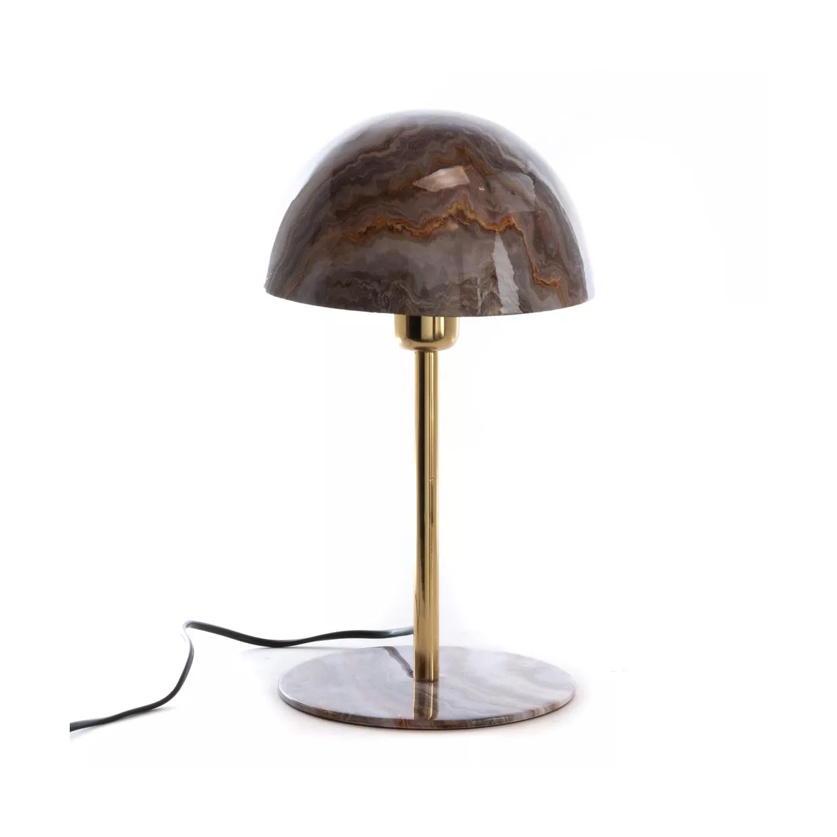 Lampe Champignon Marbre Marron h36