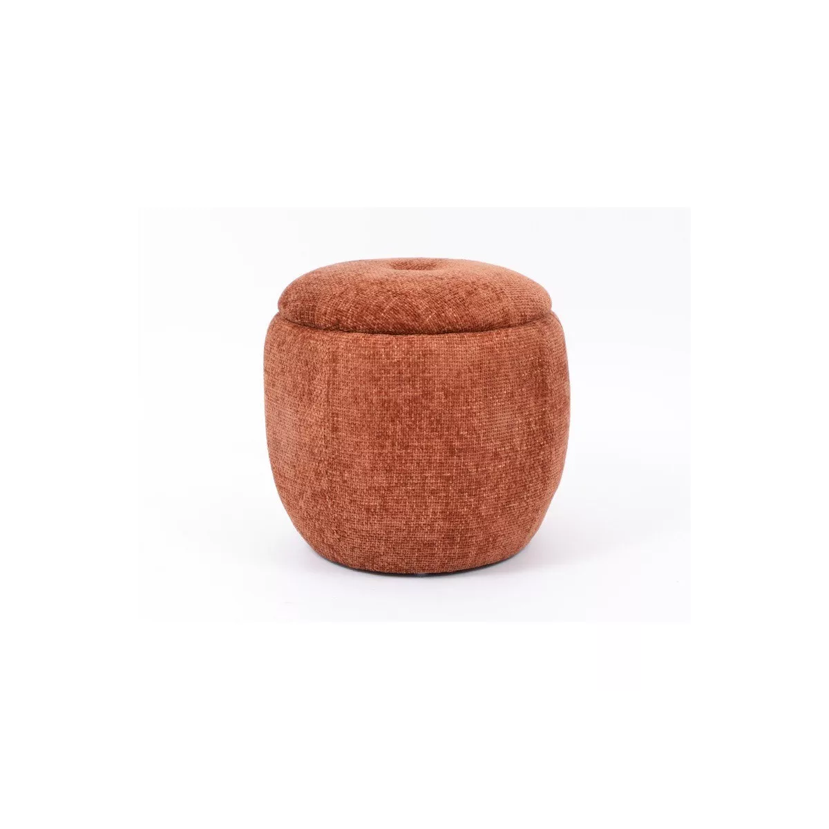 Pouf/Coffre Camellia Tissu Terracotta