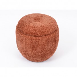 Pouf/Coffre Tissu Terracotta