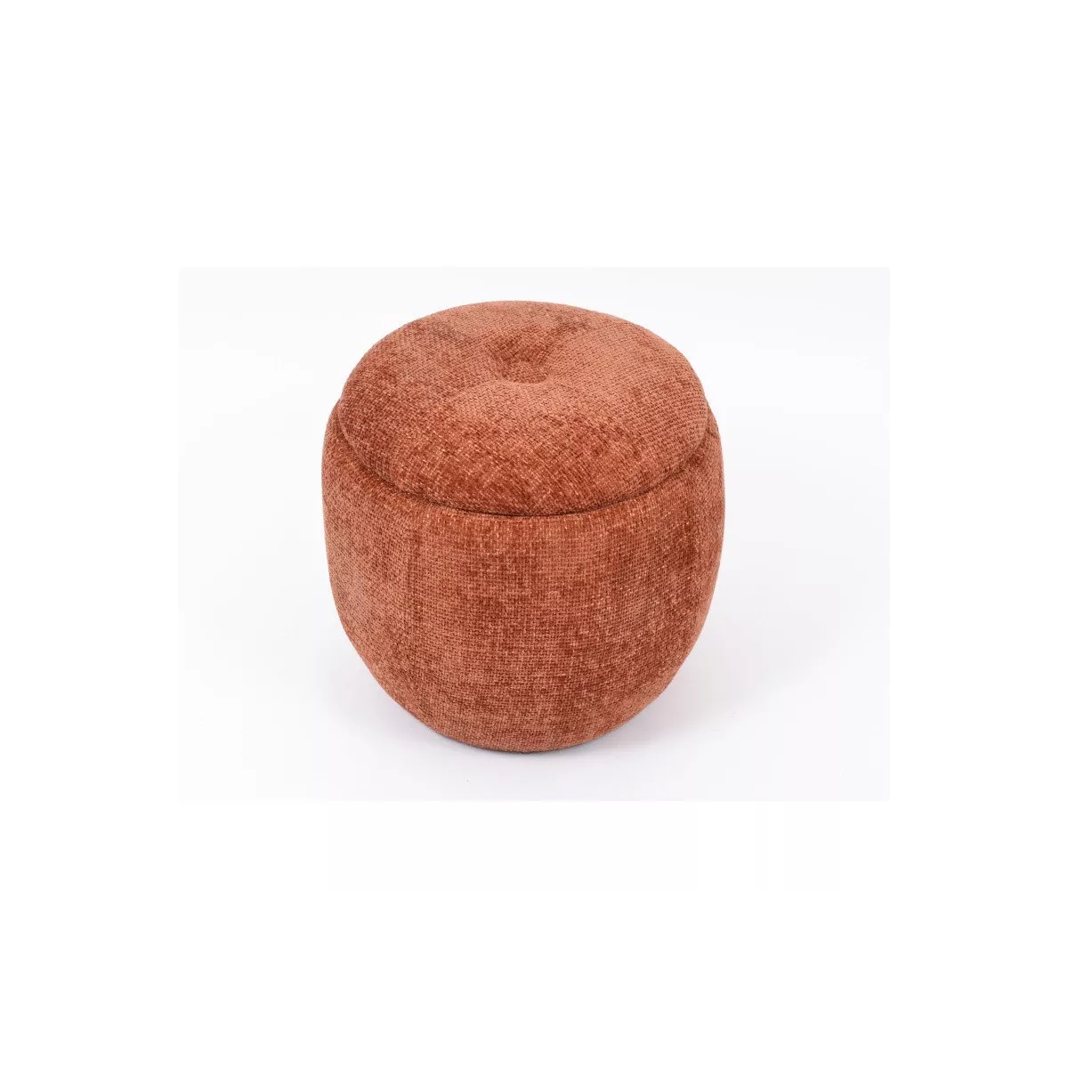 Pouf/Coffre Camellia Tissu Terracotta