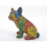 Sculpture Chien Mosaique Assis 29cm