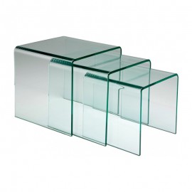 Bout de Canapé Infinity 34x34 Verre