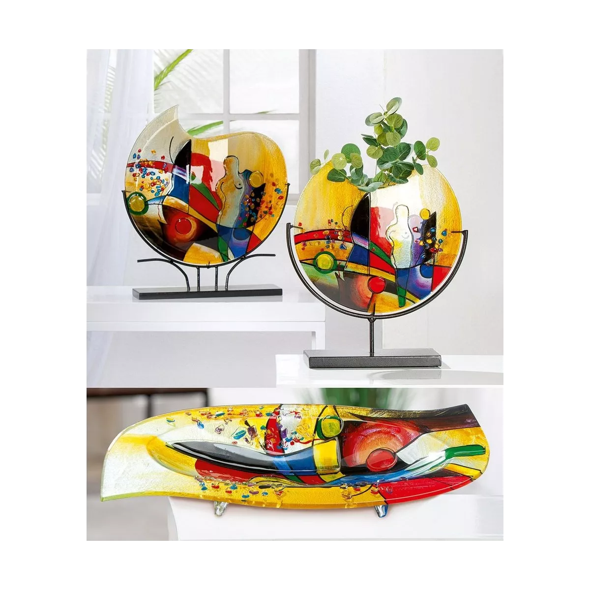 Vase Silhouette Pâte de verre H.53 cm