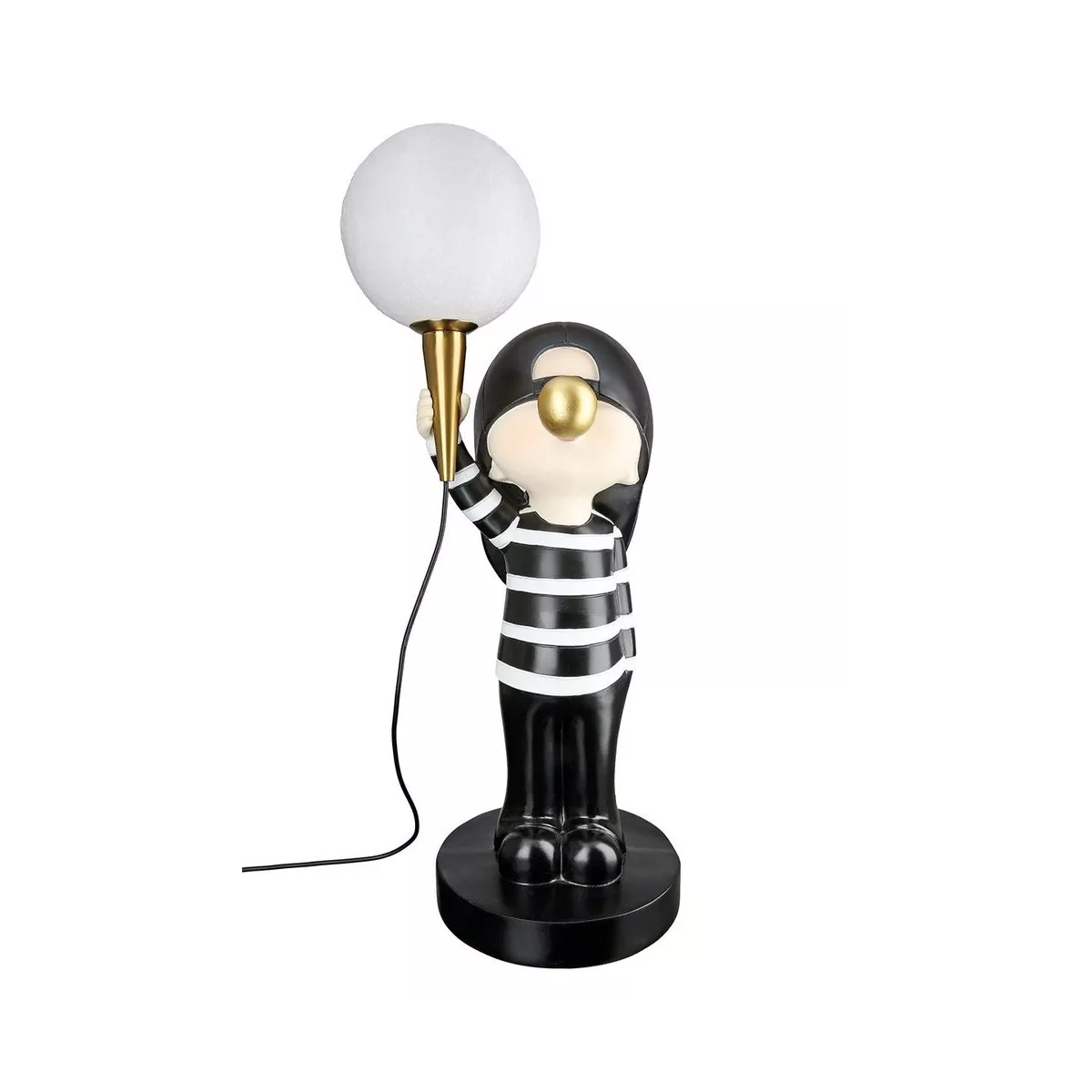 Lampe Garcon Bubblegum Blanc et Noir H.48