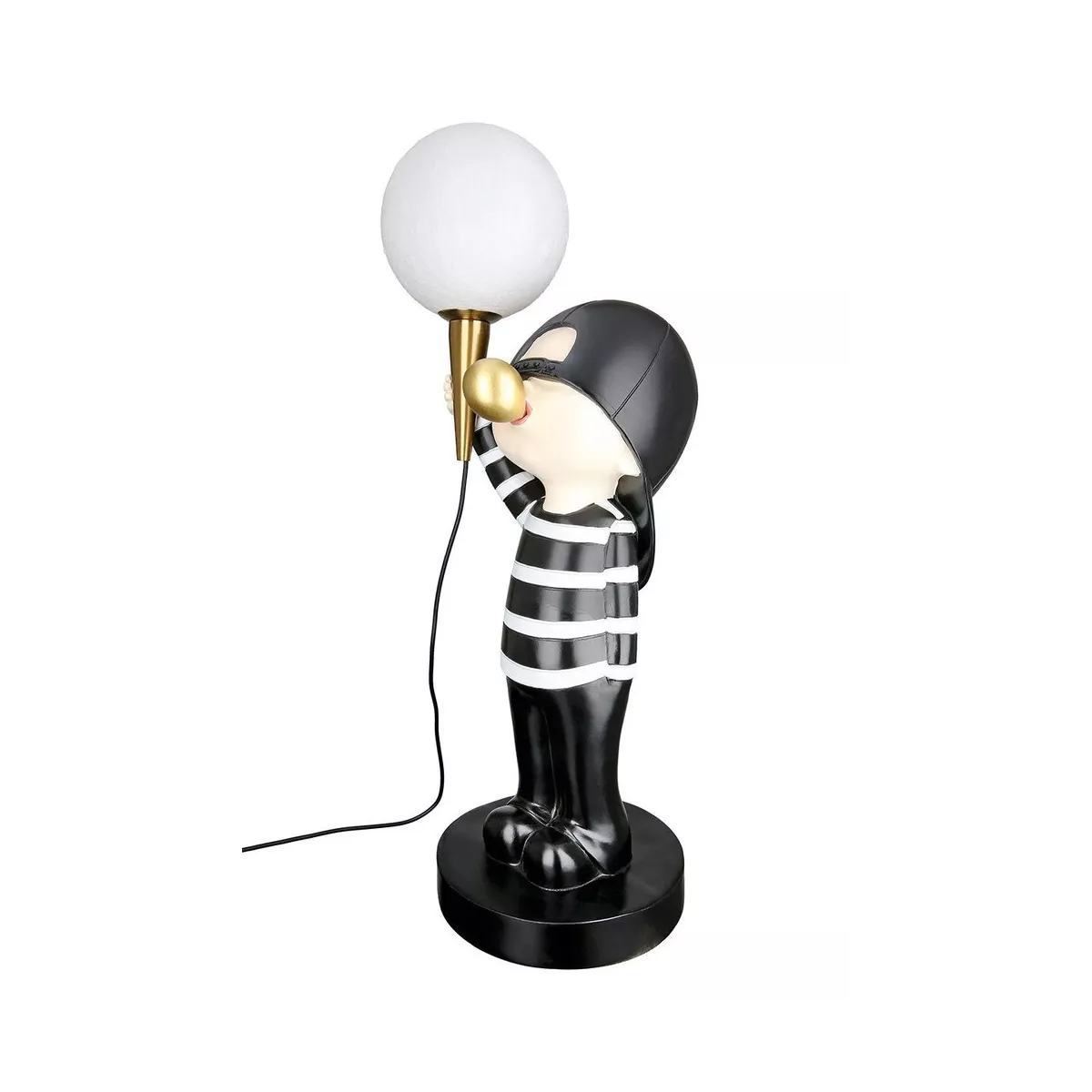 Lampe Garcon Bubblegum Blanc et Noir H.48