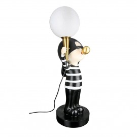 Lampe Garcon Bubblegum Blanc et Noir H.48