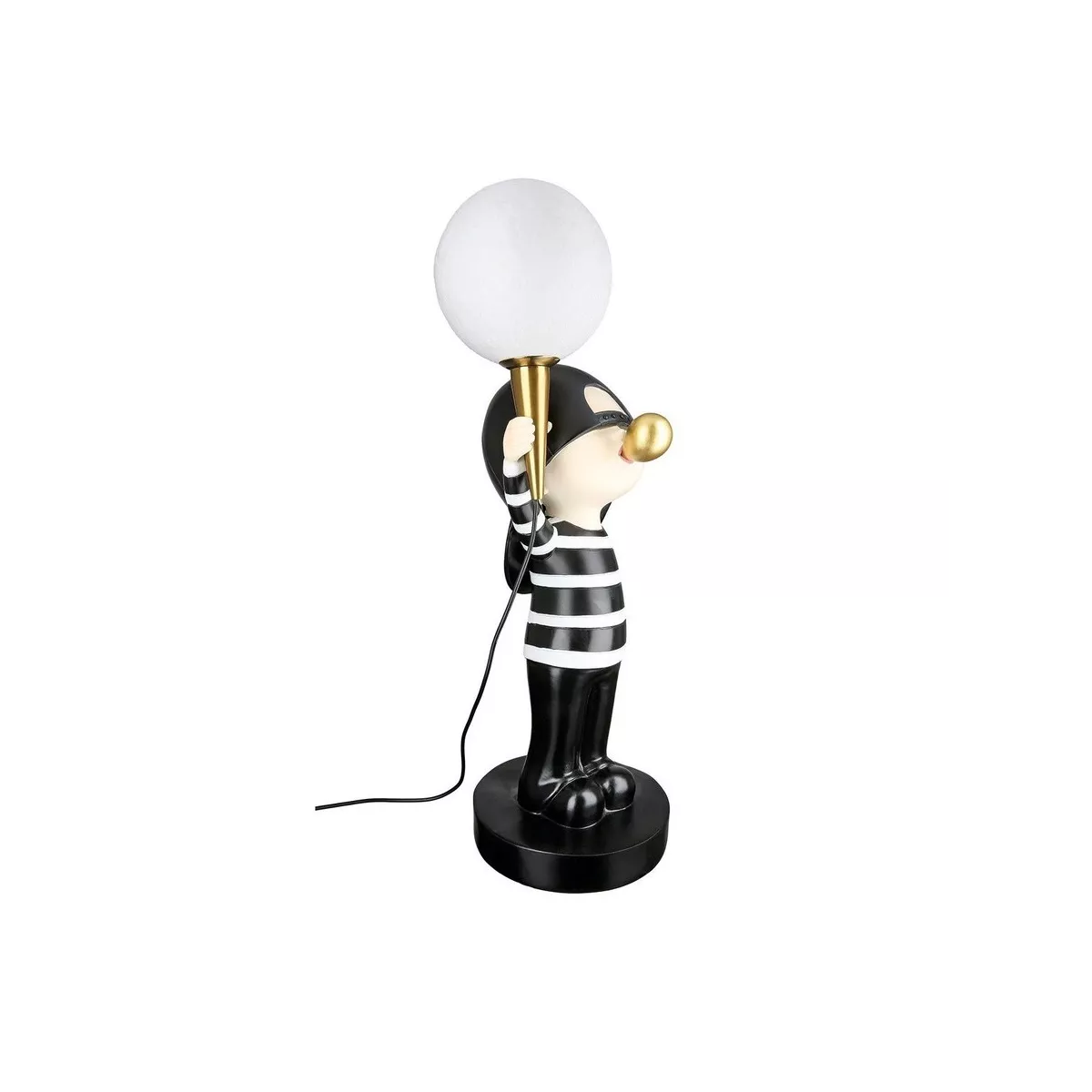 Lampe Garcon Bubblegum Blanc et Noir H.48