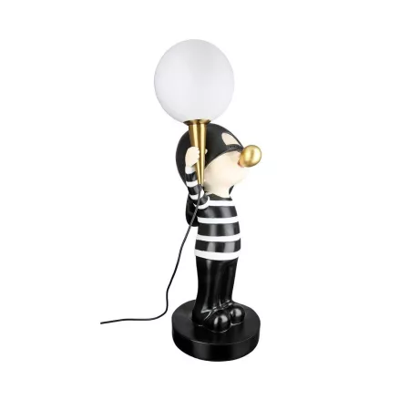 Lampe Garcon Bubblegum Blanc et Noir H.48