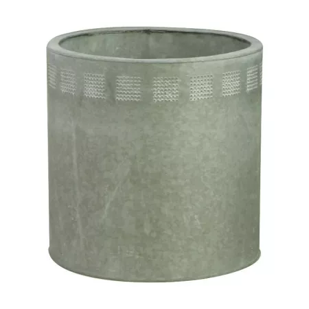 Cache Pot en Zinc Blanchi 