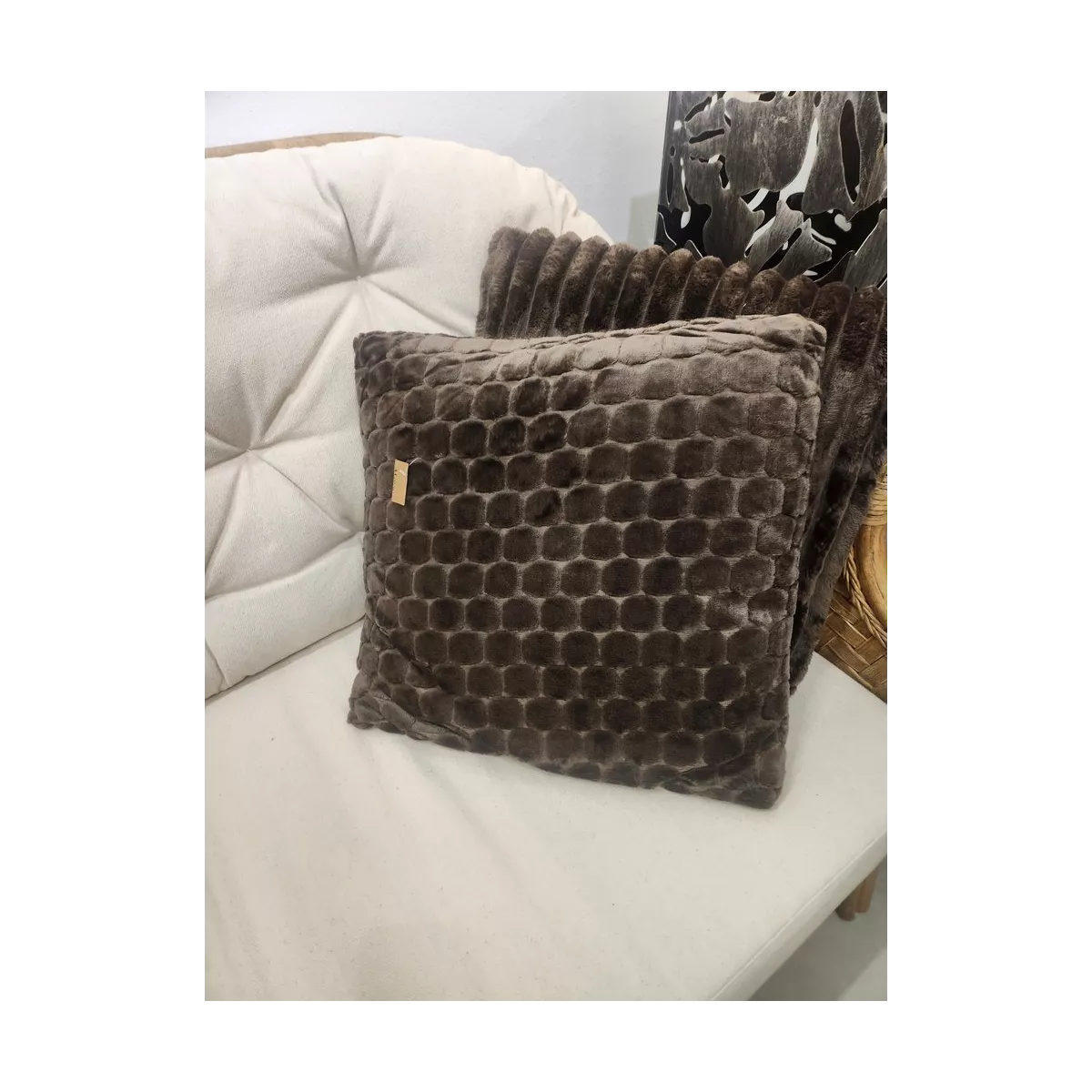 Coussin Elara Marron