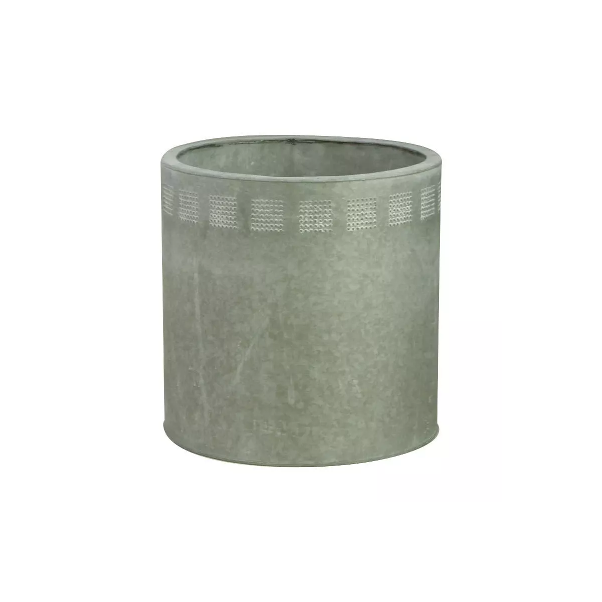 Cache Pot en Zinc Blanchi Diam 43cm