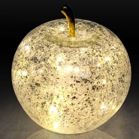 Lampe Led Pomme Argent 24x24