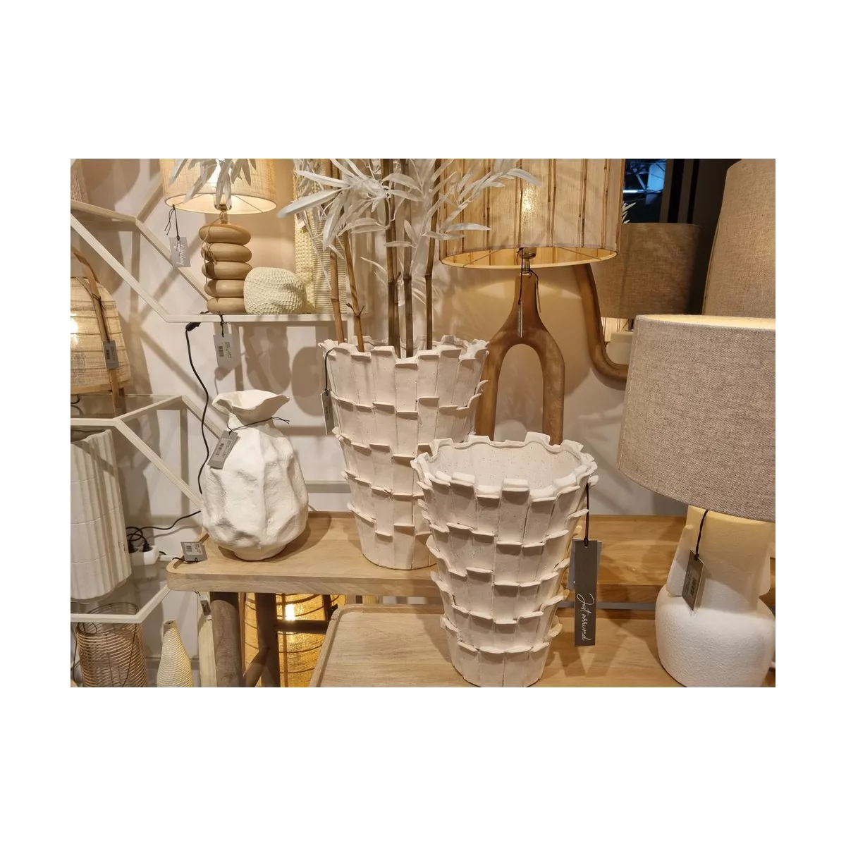 Vase Holbox Crème H.31cm