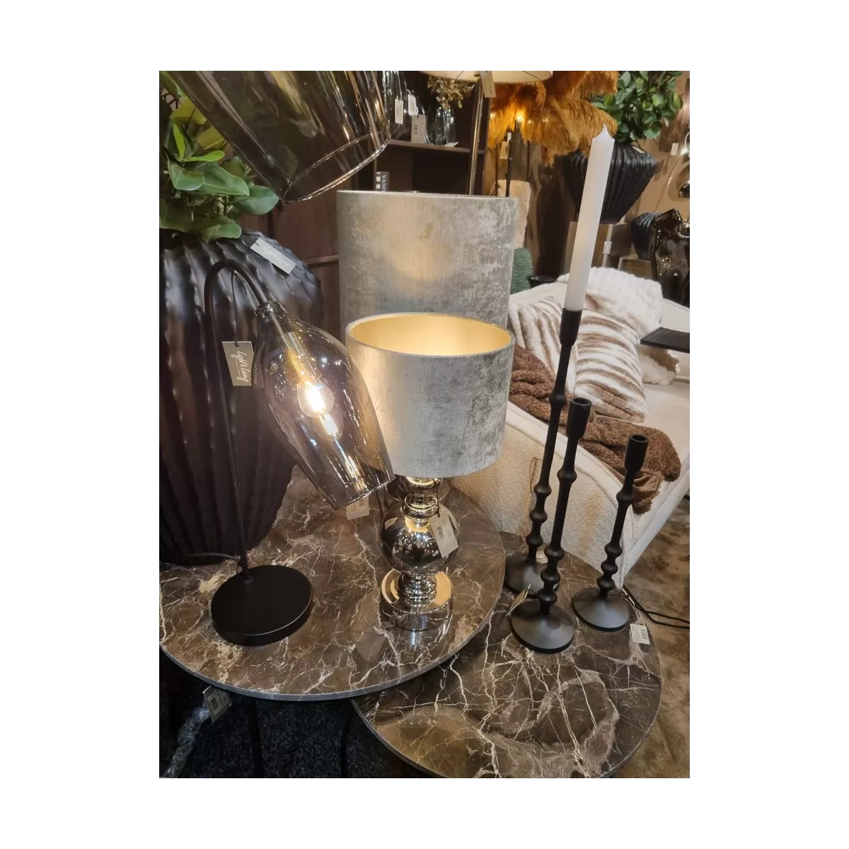 Table Basse Pazo 76x76 en Marbre Brun