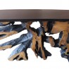 Console Teck et bois noir 120x40