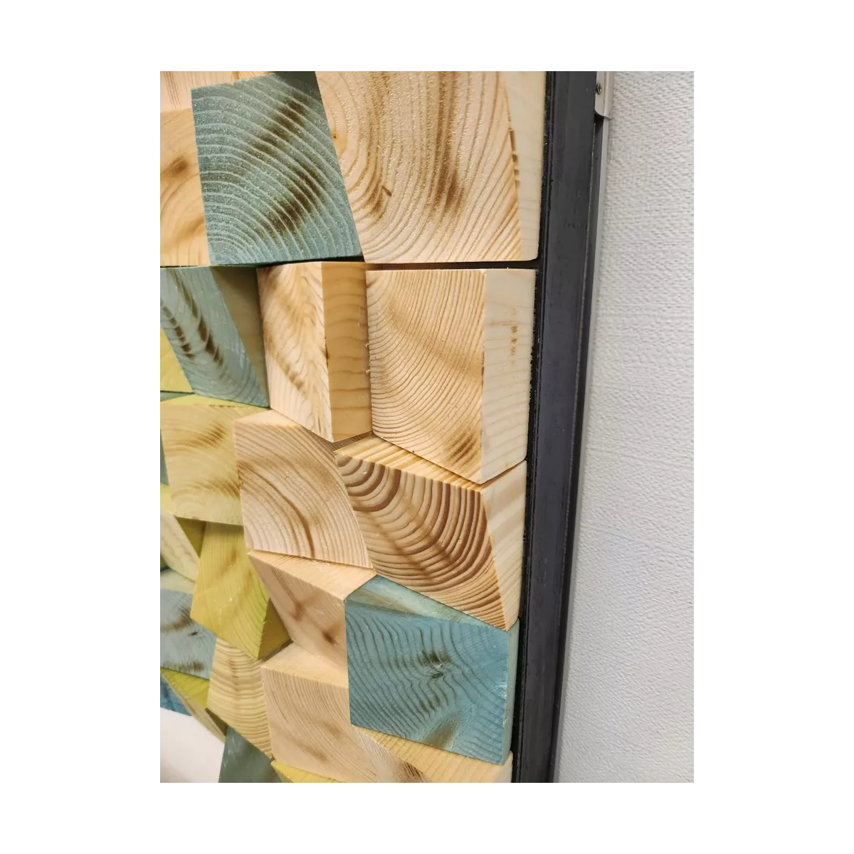 Décoration Yesil en Bois Géométrique 124x55
