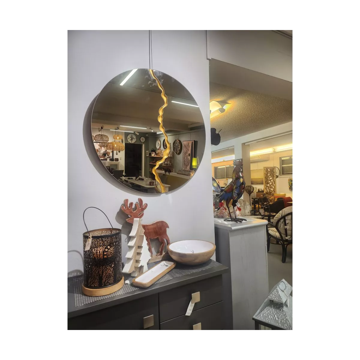 Miroir Galaxie Bronze 80cm