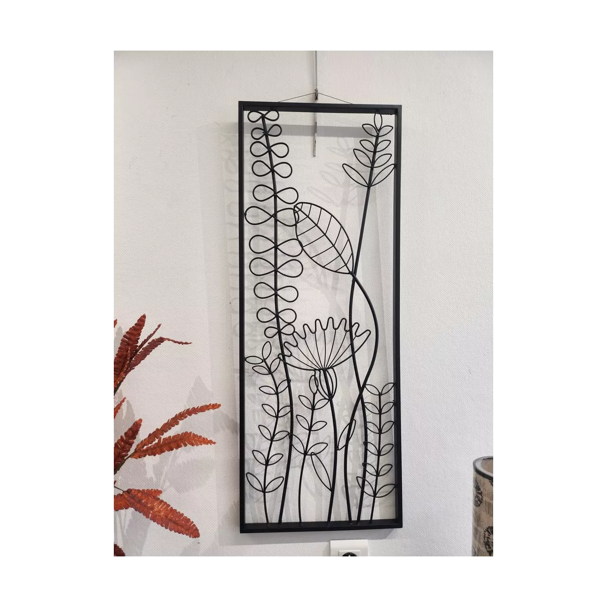 Décoration Murale Vignes Droite noir 35x91