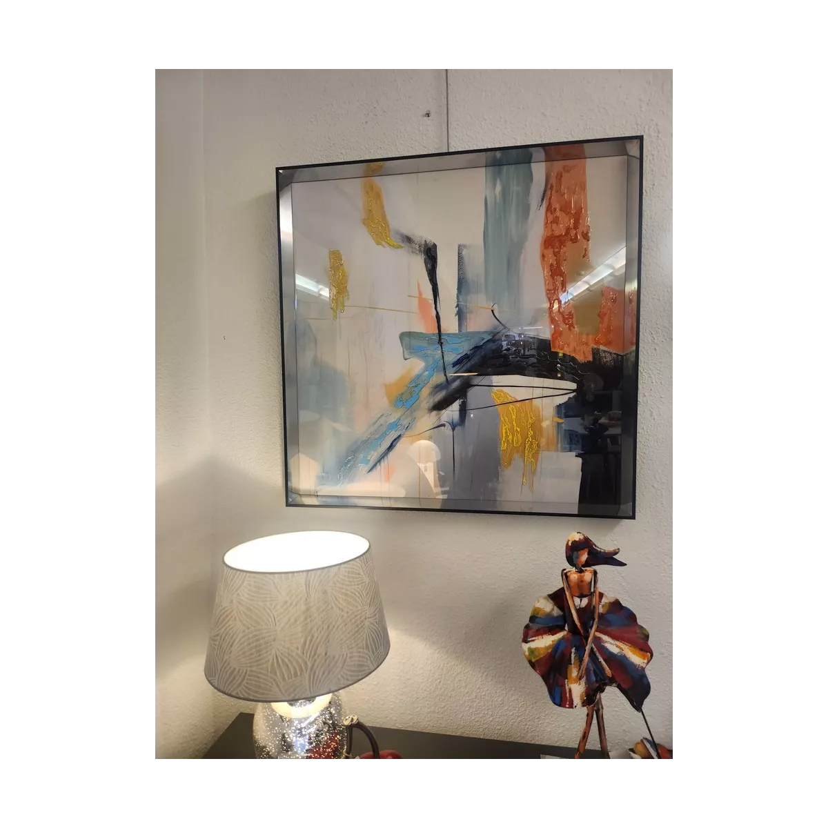 Tableau Verre Equilibrium Swarovski 90x90