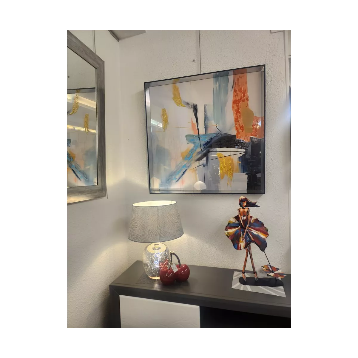 Tableau Verre Equilibrium Swarovski 90x90