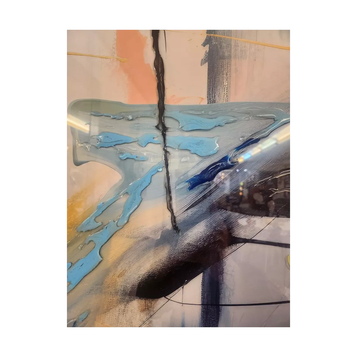 Tableau Verre Equilibrium Swarovski 90x90