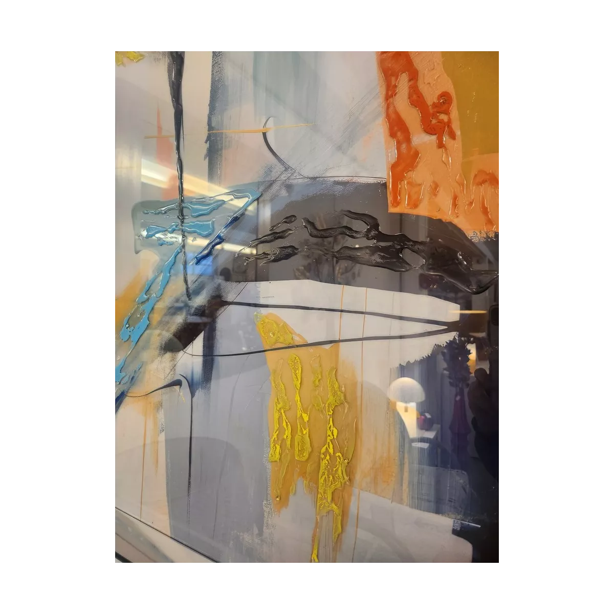 Tableau Verre Equilibrium Swarovski 90x90