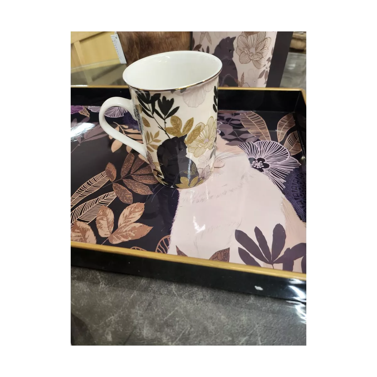 Coffret 1 Mug Chat Hevea Clair