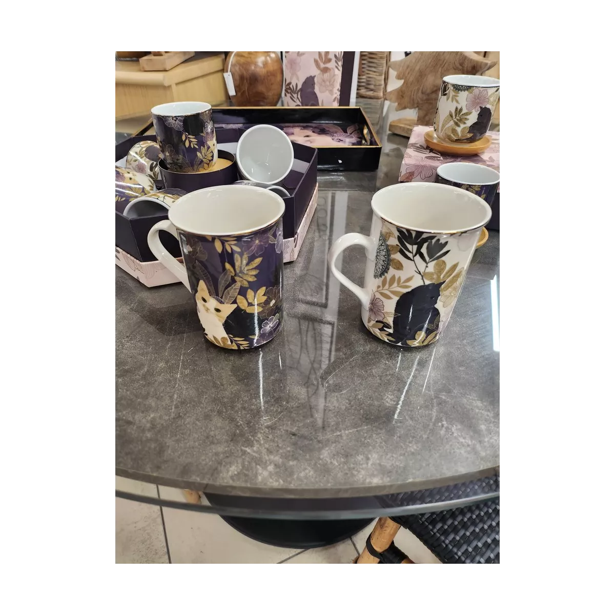 Coffret 1 Mug Chat Hevea Clair