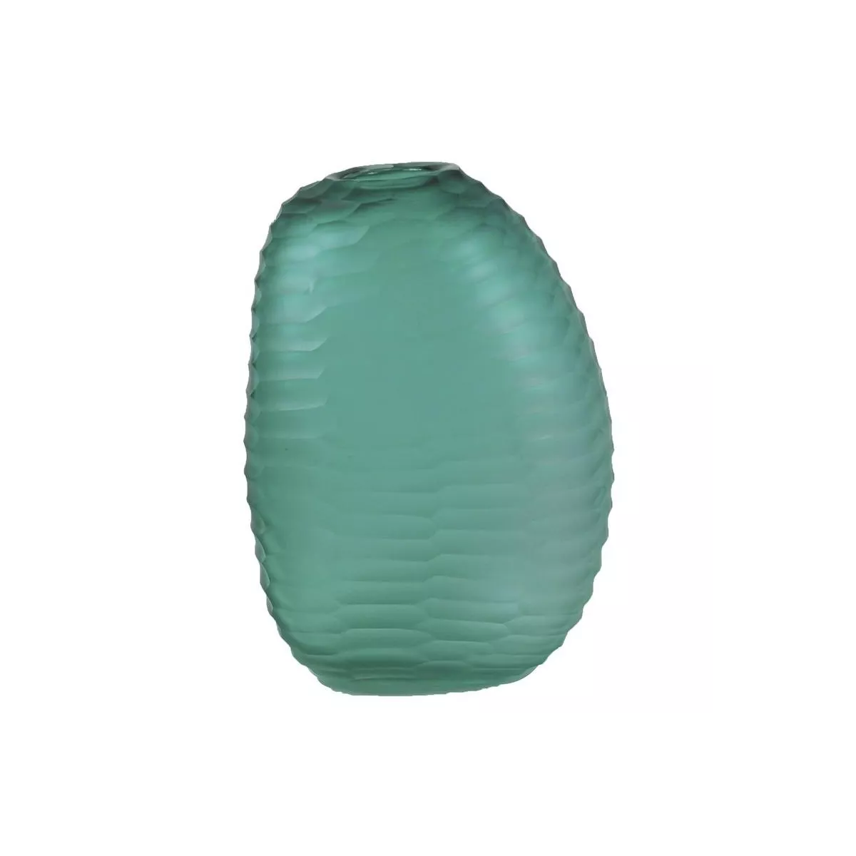 Vase Verre Ciselé Turquoise