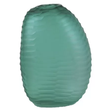 Vase Verre Ciselé Turquoise