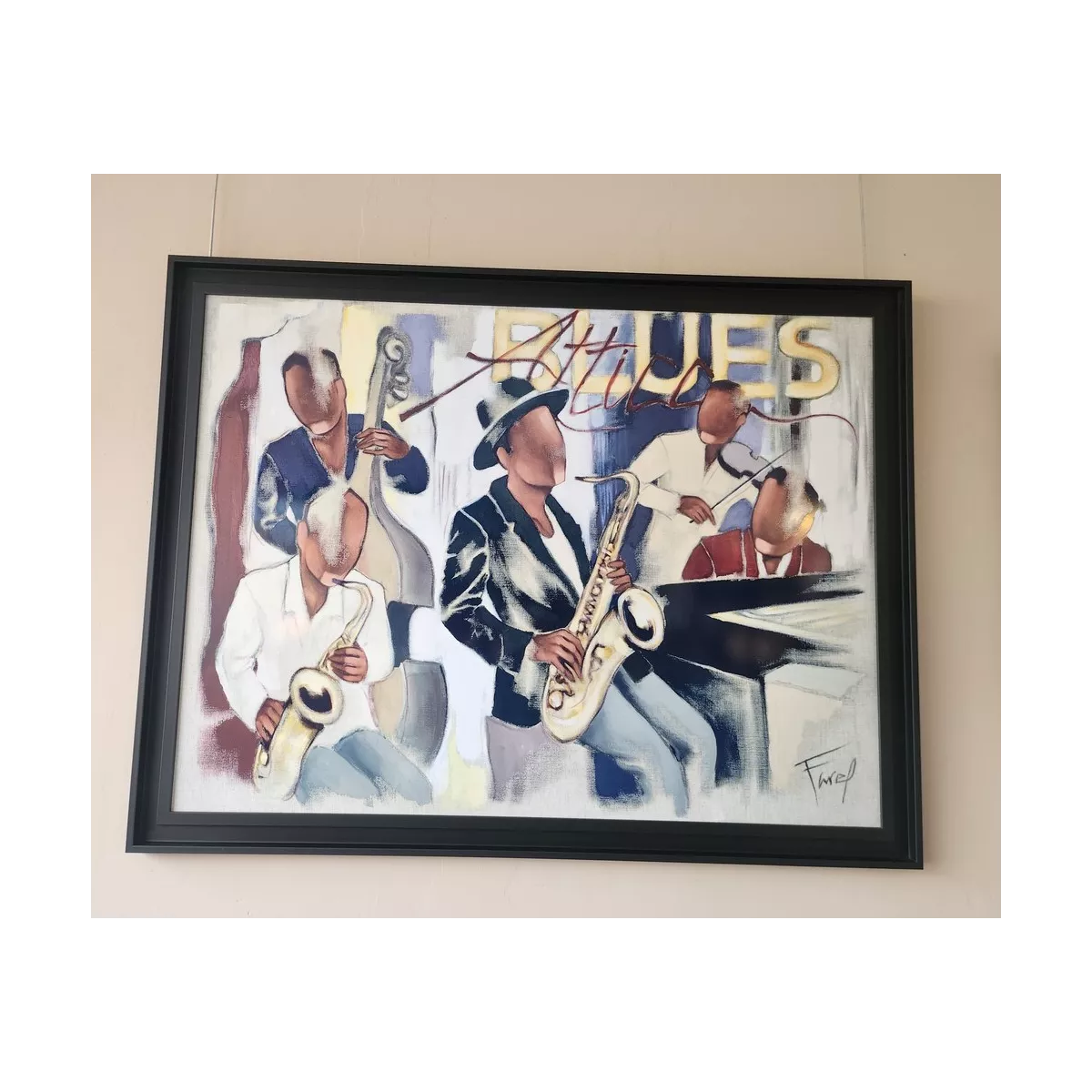 Tableau Farel Attica Blues 90x120