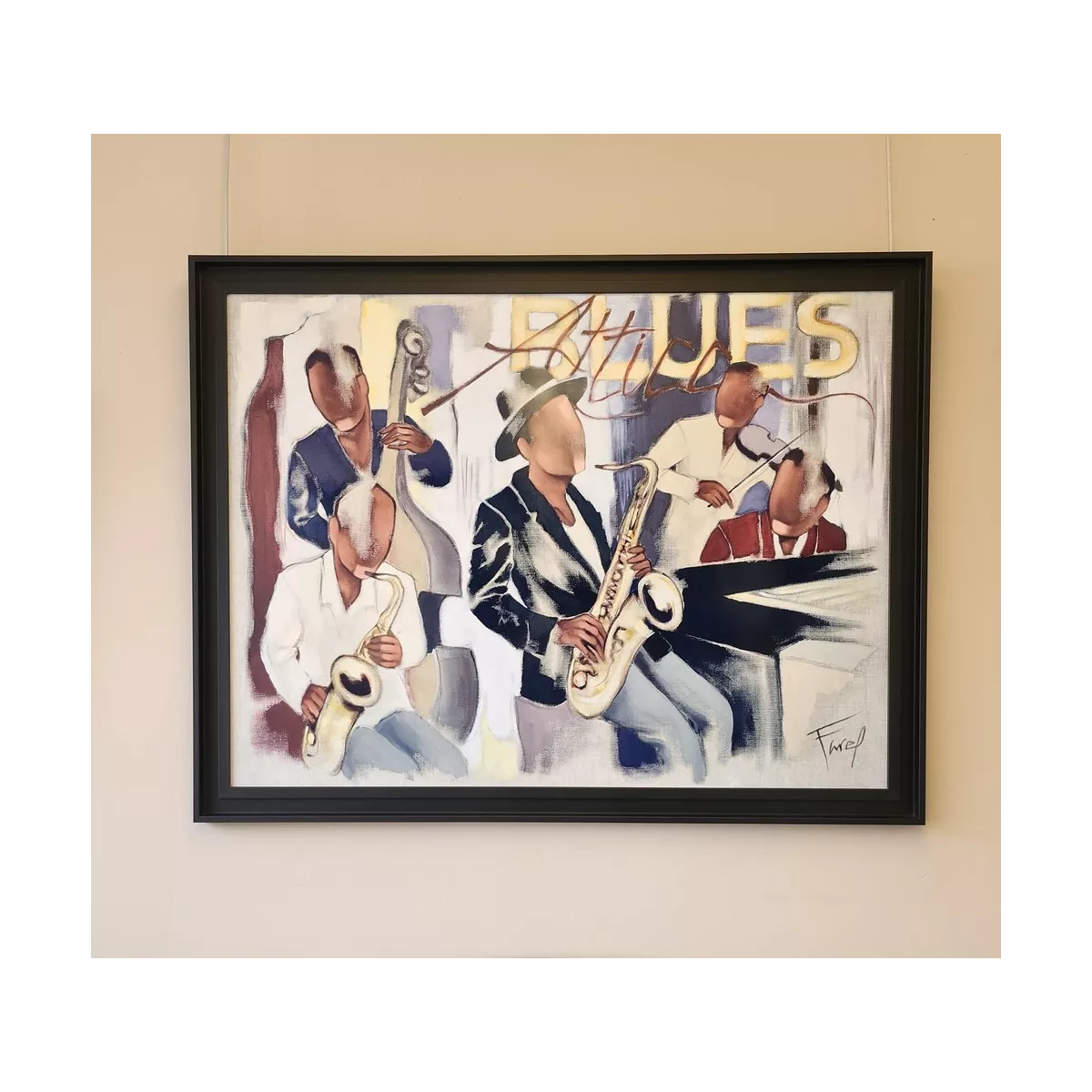 Tableau Farel Attica Blues 90x120