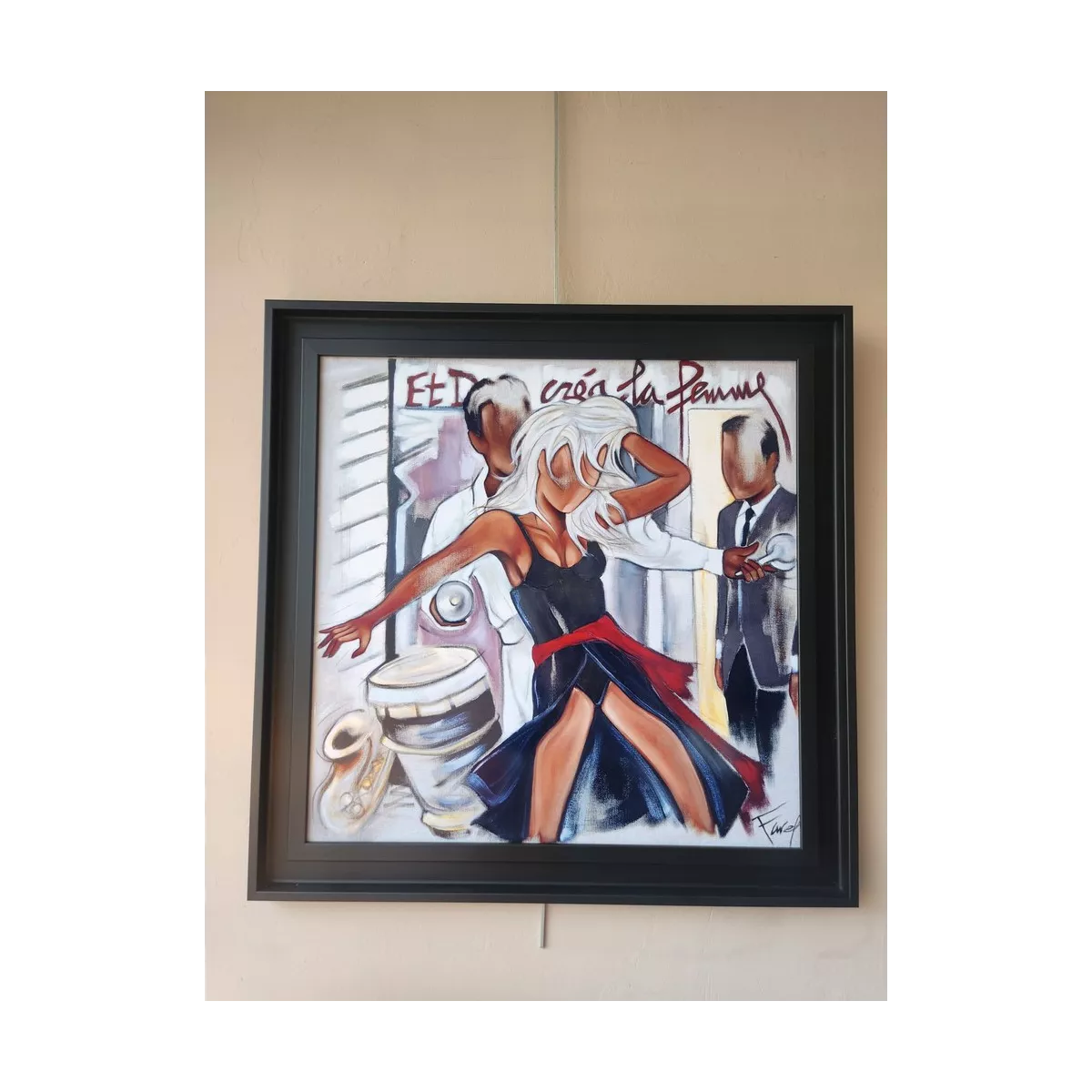 Tableau Farel Et Dieu Créa la Femme 60x60