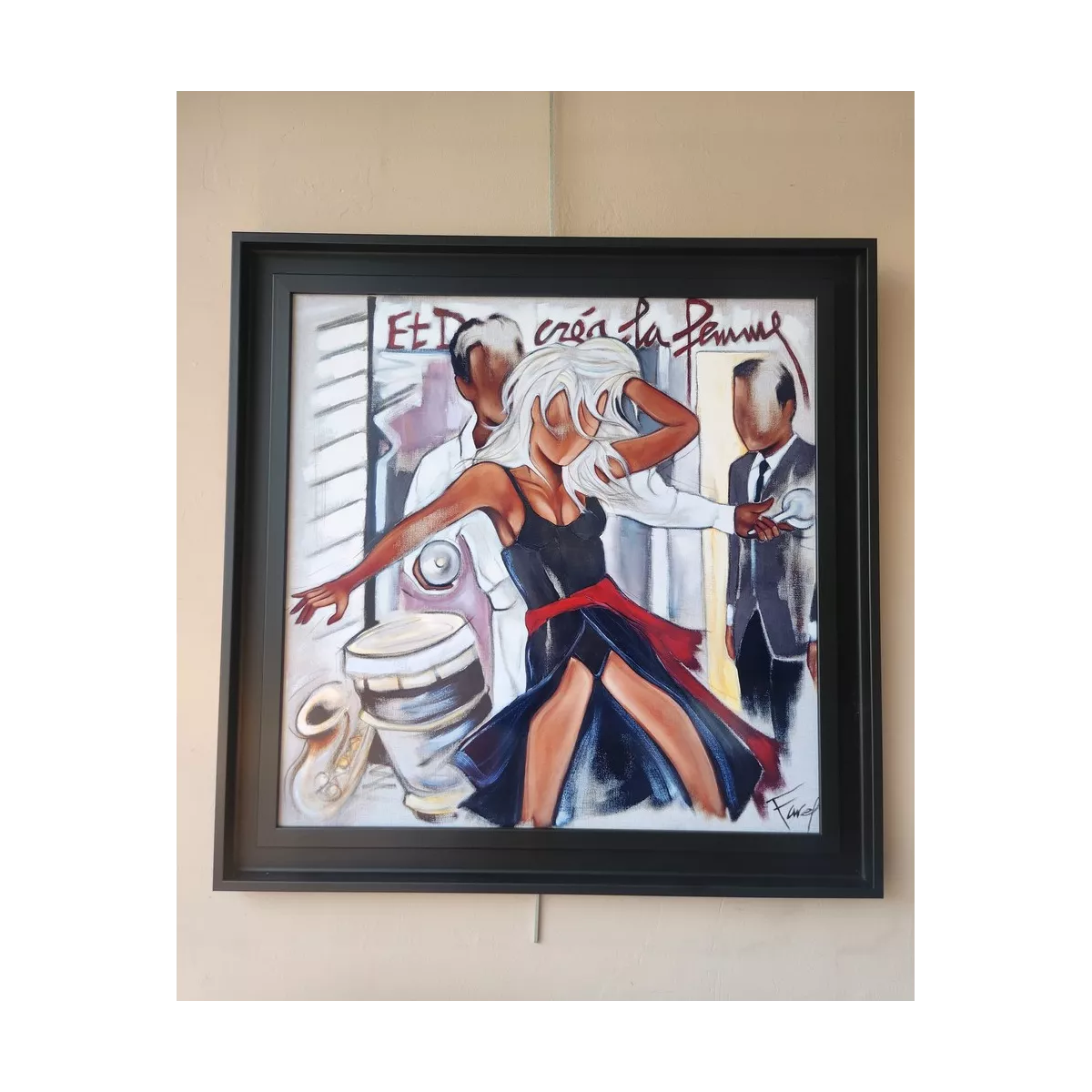 Tableau Farel Et Dieu Créa la Femme 60x60