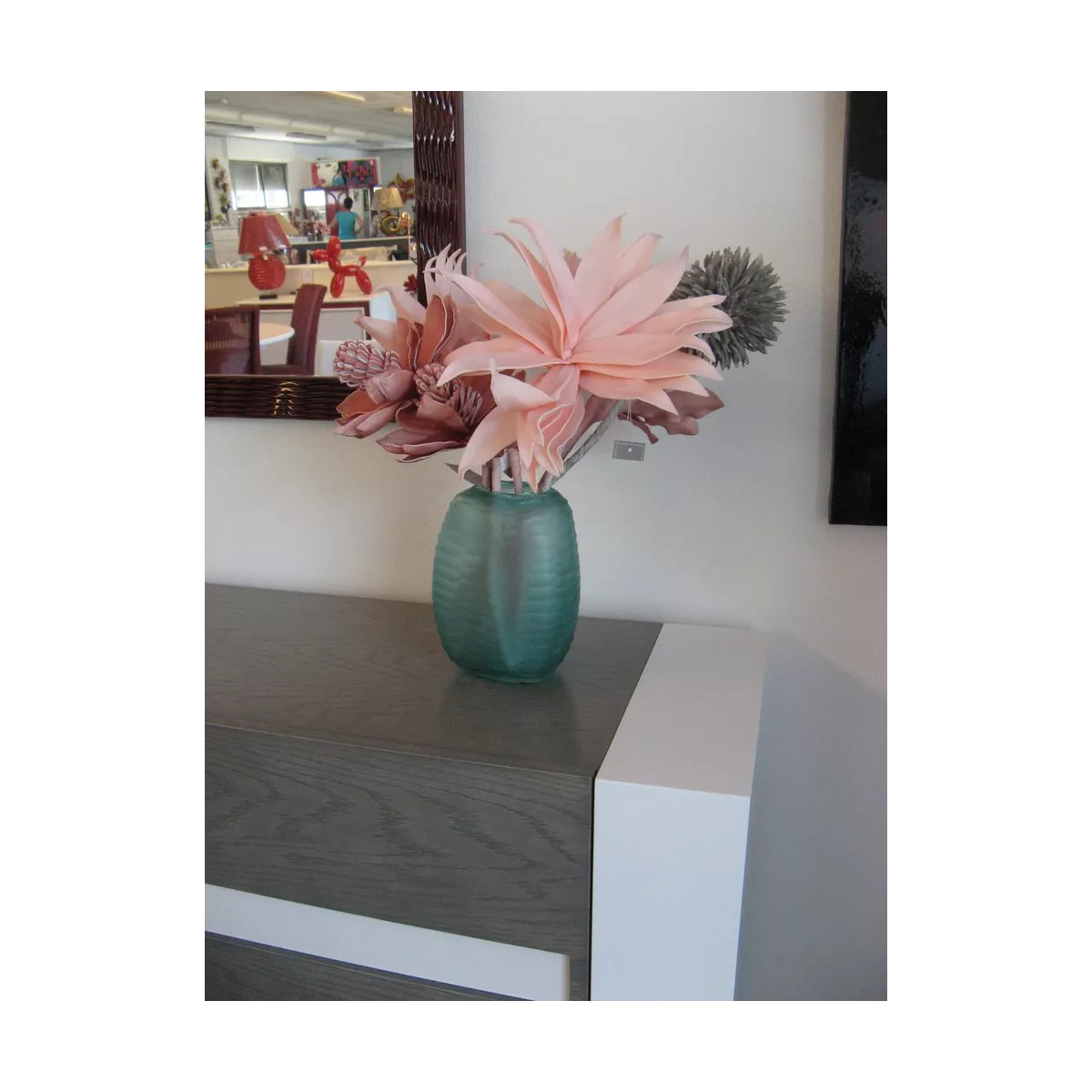Vase Verre Ciselé Turquoise