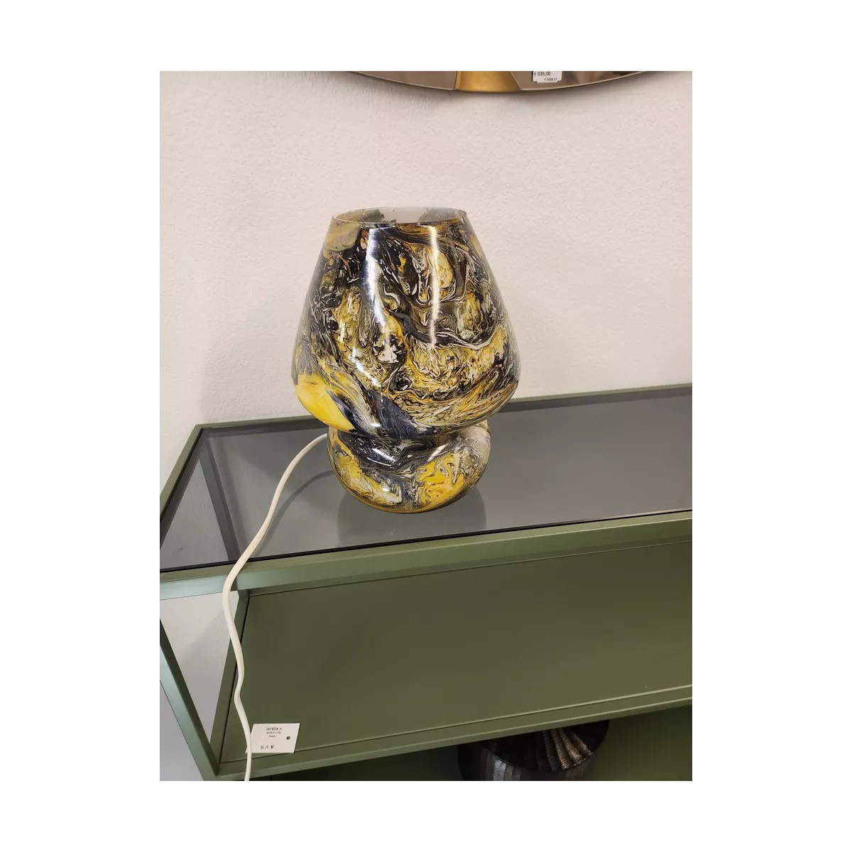 Lampe Fungus Mosaique Uranium H.17cm