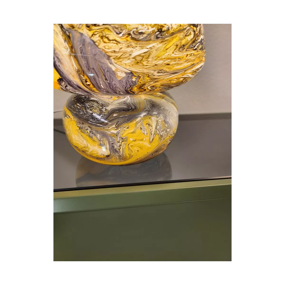 Lampe Fungus Mosaique Uranium H.17cm