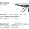 Table Dado 160cm en Céramique