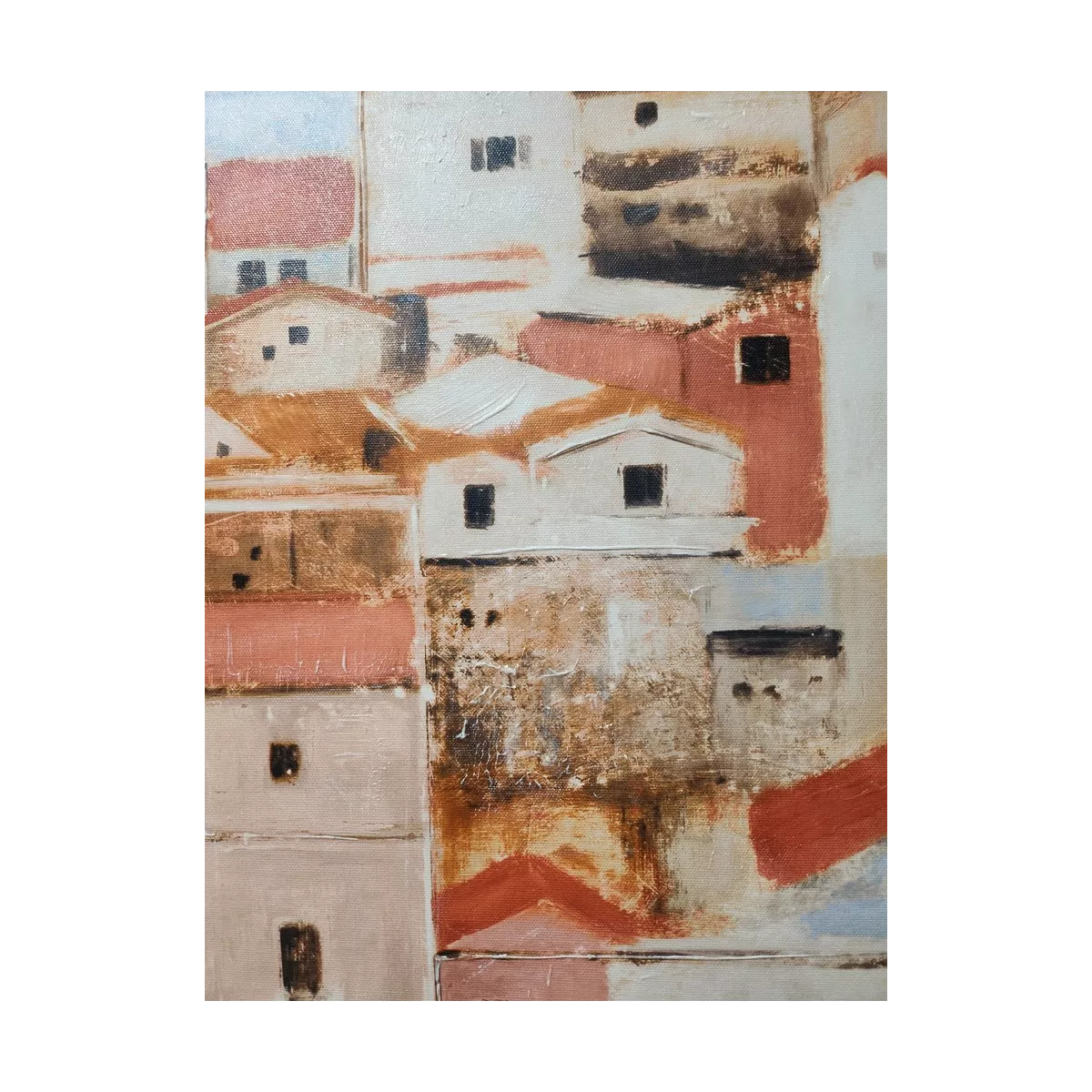Tableau Maisons Ocres 100x75