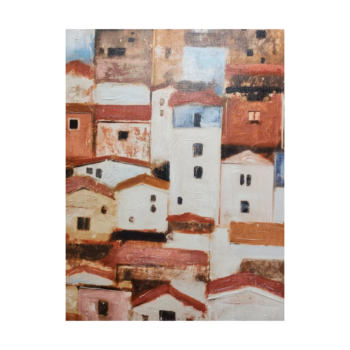 Tableau Maisons Ocres 100x75